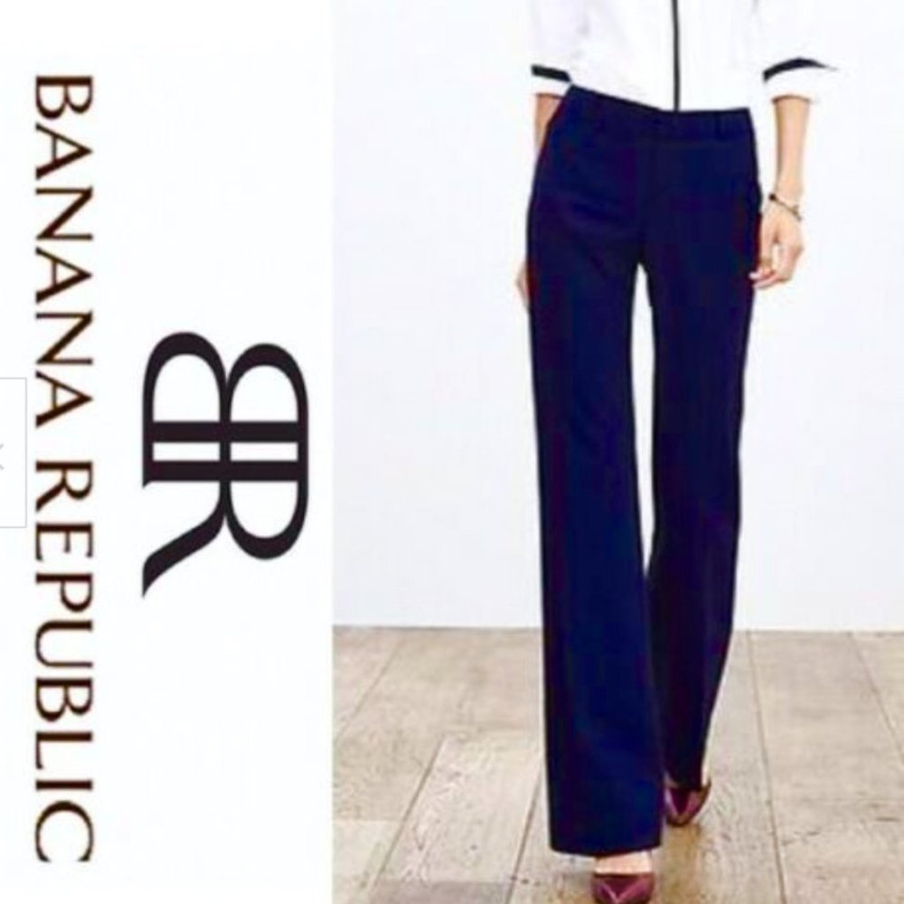 Banana Republic Women's Jackson Fit Career Stretch Easy Care Blue Trouse…
